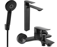 Mexen Alexa R40 kádcsaptelep készlet, fekete - 71213R40-70