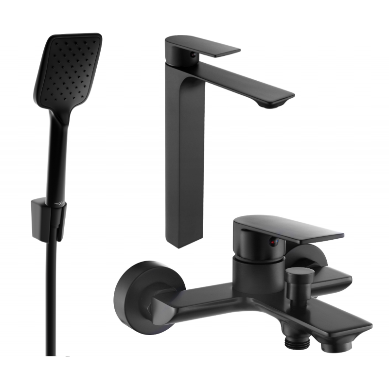 Mexen Alexa R62 fürdőkád csaptelep szett, fekete - 71213R62-70