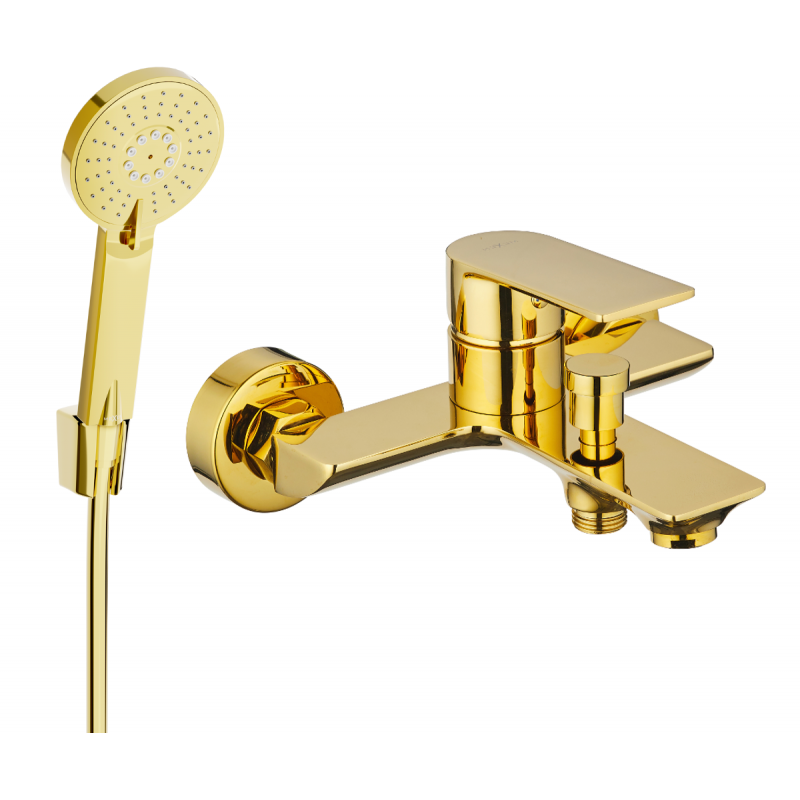 Mexen Alexa R40 baterie pentru cadă cu set de duș, aurie - 7123R40-50
