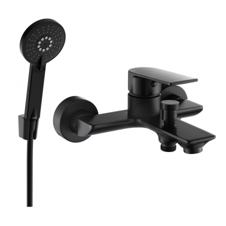 Mexen Alexa R40 baterie de baie cu set de duș, negru - 7123R40-70