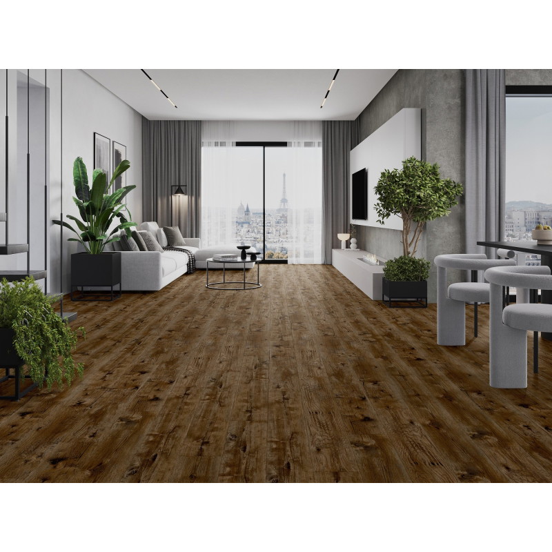 Mexen Mount Vernon panouri vinilice 1240 x 182 mm SPC 6,5 mm, substrat IXPE 1,5 mm, 4 teșituri în V, Stejar