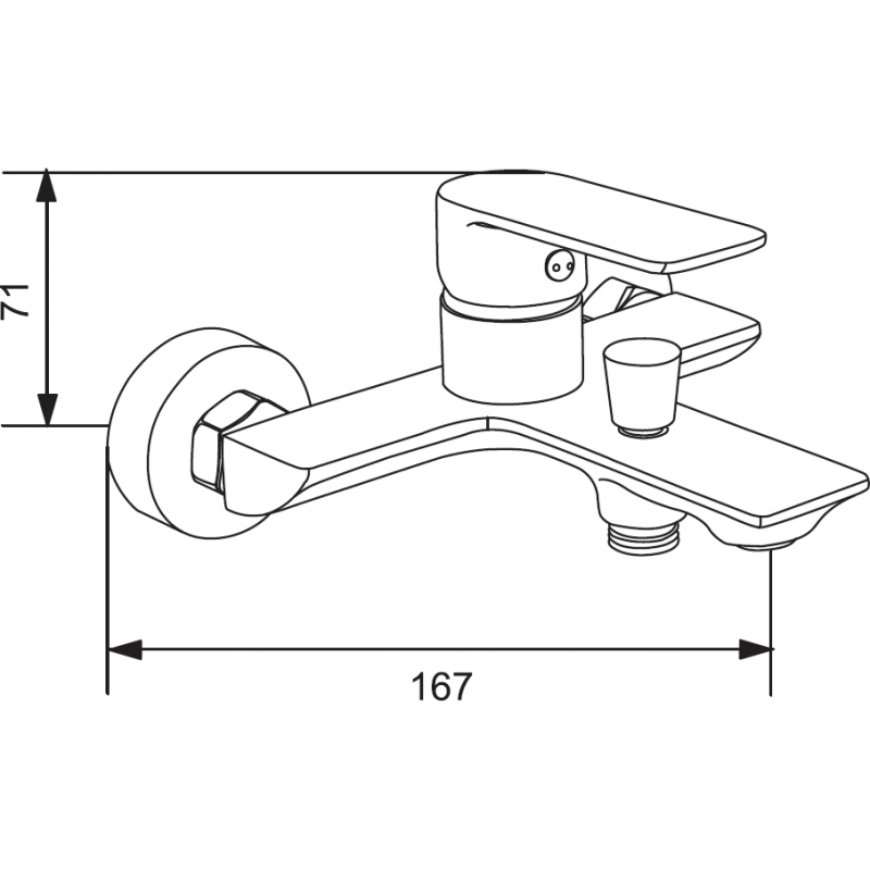 Mexen Alexa R62 fürdőkád csaptelep zuhany szettel, fekete - 7123R62-70