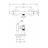 Mexen Erik set de duș aplicat cu duș deasupra și baterie de duș termostatată Slim, crom - 77105205-00