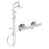 Mexen Slim Erik set de duș exterior cu ploaie și baterie de duș termostatică, crom - 77105205-00