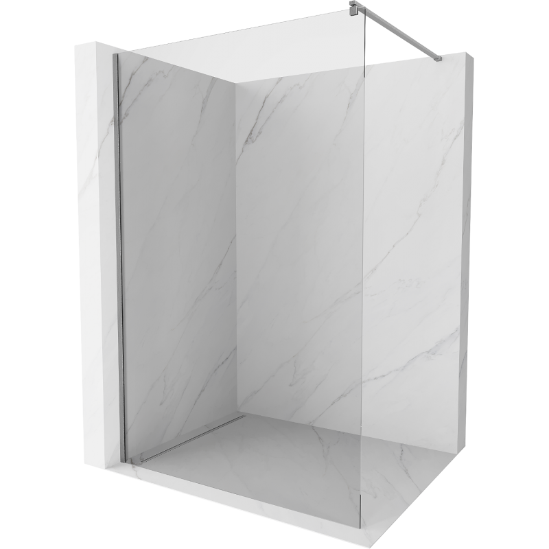 Mexen Kioto zuhanyfal Walk-in 135 x 200 cm, átlátszó 8 mm, gun metal - 800-135-101-95-00