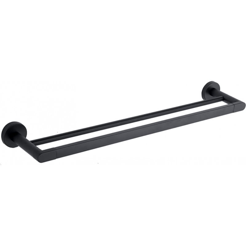 Mexen Tiber suport dublu pentru prosop, negru - 7050525-70