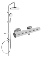 Mexen Erik set de duș montat la suprafață cu duș de tip ploaie și baterie de duș termostatică Kai, crom - 77100205-00