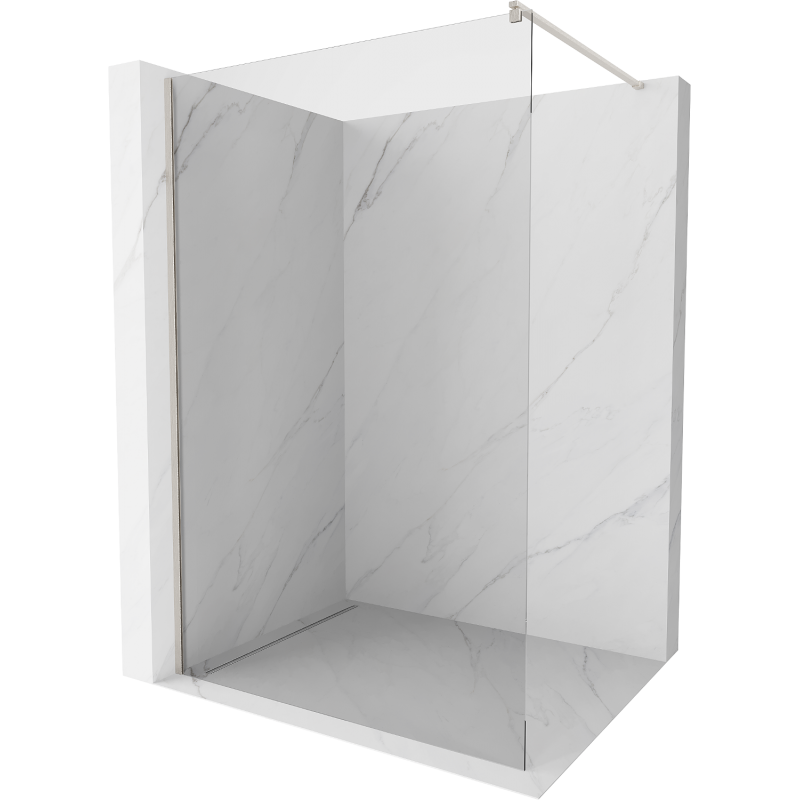 Mexen Kioto zuhanyfal Walk-in 100 x 200 cm, átlátszó 8 mm, kefezett nikkel - 800-100-101-97-00
