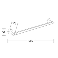 Mexen Tiber suport pentru prosop, crom - 7050524-00