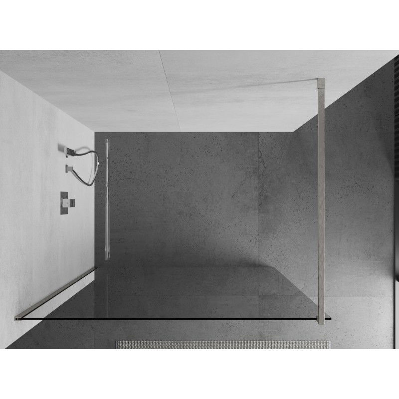 Mexen Kioto Walk-in zuhanyfal 150 x 200 cm, átlátszó 8 mm, csiszolt nikkel - 800-150-101-97-00