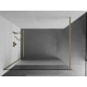 Mexen Kioto perete de duș Walk-in 70 x 200 cm, transparent/pătat 8 mm, aurit periat - 800-070-101-55-35
