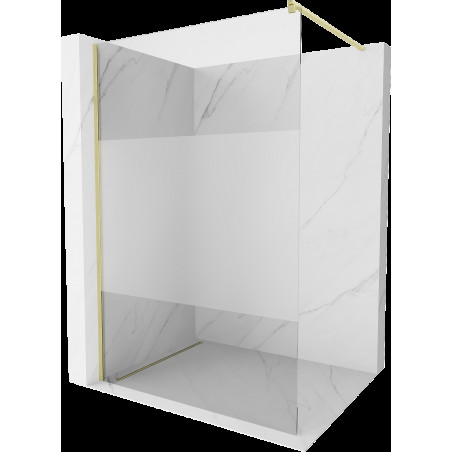 Mexen Kioto paravan de duș Walk-in 80 x 200 cm, transparent/mat 8 mm, finisaj auriu periat - 800-080-101-55-35