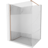 Mexen Kioto Walk-in zuhanyfal 100 x 200 cm, áttetsző/frosted 8 mm, kefélt réz - 800-100-101-65-35
