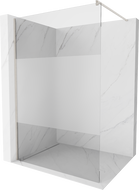 Mexen Kioto Walk-in zuhanyfal 100 x 200 cm, átlátszó/frosted 8 mm, kefélt nikkel - 800-100-101-97-35