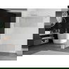 Mexen Kioto perete de duș Walk-in 100 x 200 cm, transparent/negru 8 mm, nichel periat - 800-100-101-97-35
