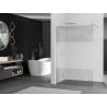 Mexen Kioto Walk-in zuhanyfal 100 x 200 cm, átlátszó/frosted 8 mm, kefélt nikkel - 800-100-101-97-35
