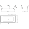 Cada Lita cada zilnic 170 x 75 cm, alb, preap lin - 52121707500-01