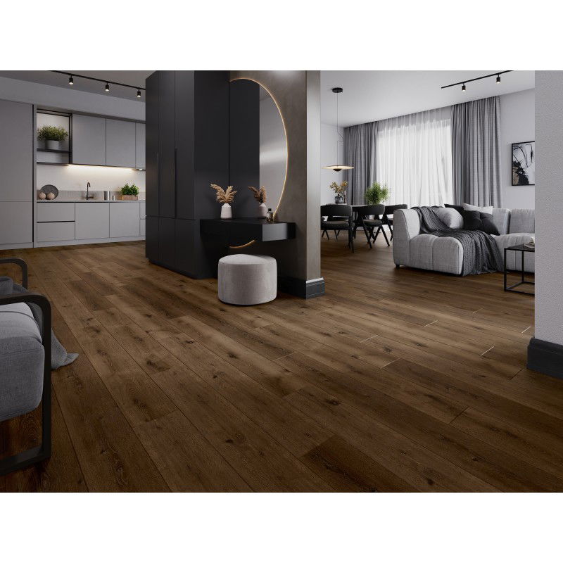 Mexen Strasburg vinyl panelek 1240 x 182 mm SPC 6,5 mm, IXPE 1,5 mm alátét, 4 V-fuga, Tölgy - F1033-1240-182-505-4V1-01