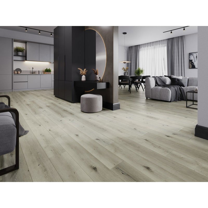 Mexen Silver Lake 1240 x 182 mm-es SPC 6,5 mm-es vinyl panelek, IXPE 1,5 mm-es alátét, 4 V-fuga, Tölgy