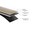 Mexen Mount Vernon panouri vinilice 1240 x 182 mm SPC 6,5 mm, substrat IXPE 1,5 mm, 4 teșituri în V, Stejar