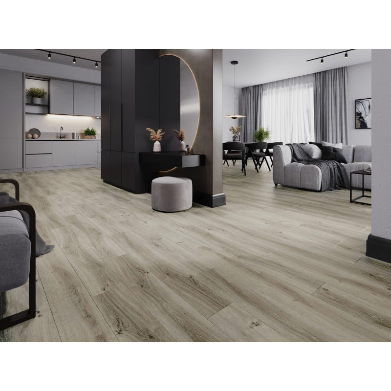 Mexen Richmond 1240 x 182 mm-es vinil panelek SPC 6,5 mm, IXPE 1,5 mm alátét, 4 V-fuga, Tölgy - F1043-1240-182-505-4V1-01