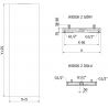 Mexen Flat VS20S lapradiátor 2000 x 400 mm, alsó középső csatlakozás, 945 W, fekete - W6VS20S-200-040-70