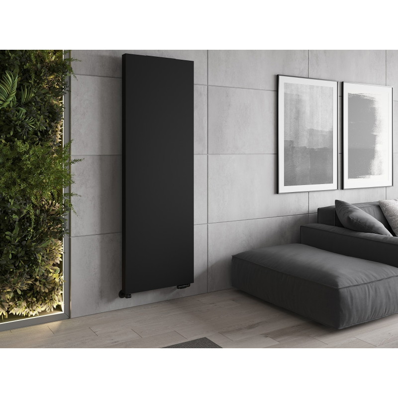 Mexen VS20S Flat lapradiátor 2200 x 400 mm, alsó középső csatlakozás, 1013 W, fekete - W6-220-040-70 - W6VS20S-220-040-70