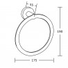 Mexen Tiber suport de prosoape, negru - 7050532-70