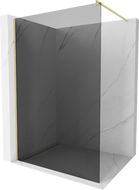 Mexen Kioto perete de duș Walk-in 120 x 200 cm, grafit 8 mm, auriu periat - 800-120-101-55-40