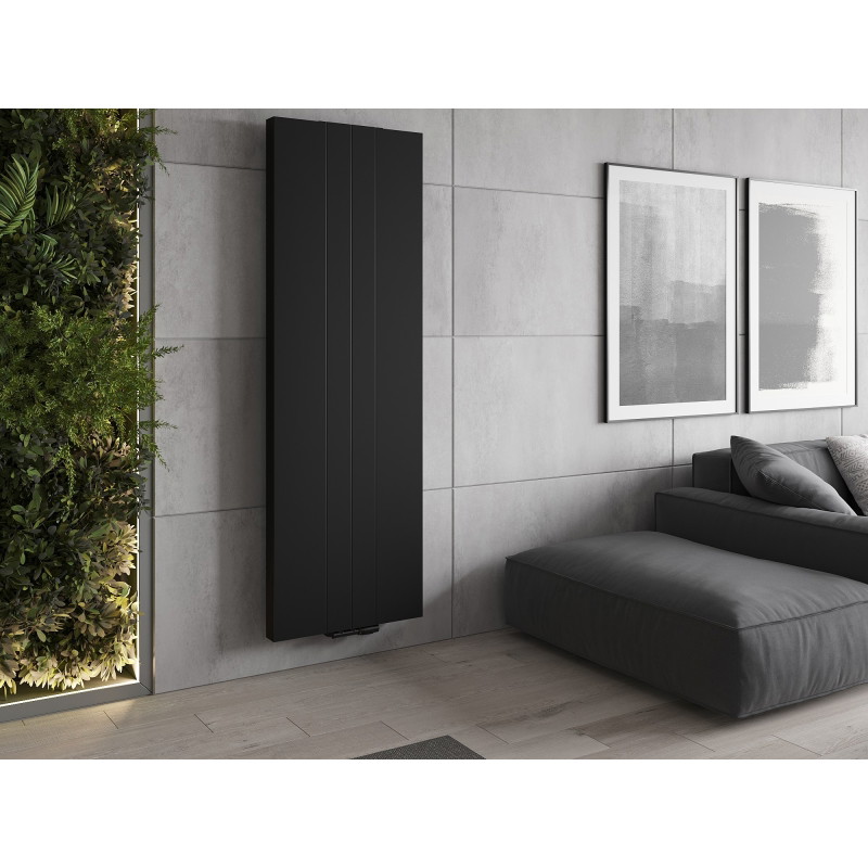 Mexen VS20SL Line lapos radiátor 1400 x 500 mm, középső alsó csatlakozás, 890 W, fekete - W6-140-050-70