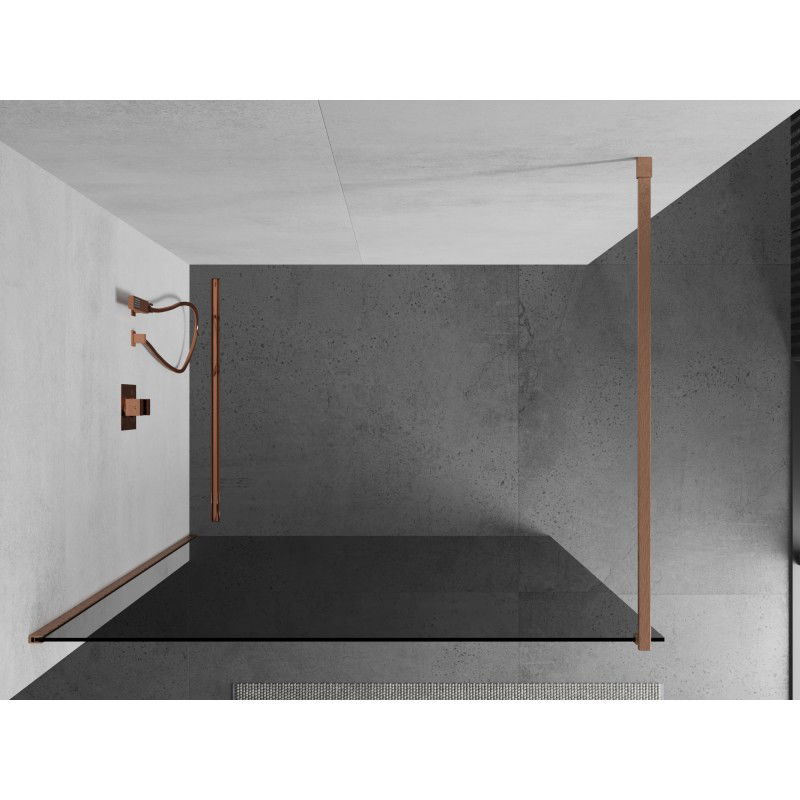 Mexen Kioto zuhanyfal Walk-in 110 x 200 cm, grafit 8 mm, kefe bronz - 800-110-101-65-40