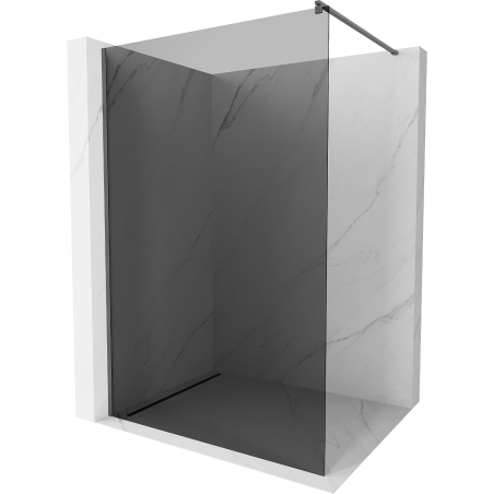 Mexen Kioto zuhanyfal Walk-in 130 x 200 cm, grafit 8 mm, gun gray kefe - 800-130-101-66-40
