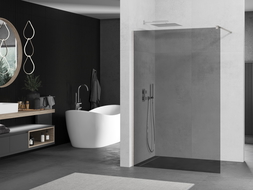 Mexen Kioto paravan de duş Walk-in 120 x 200 cm, grafit 8 mm, nichel periat - 800-120-101-97-40