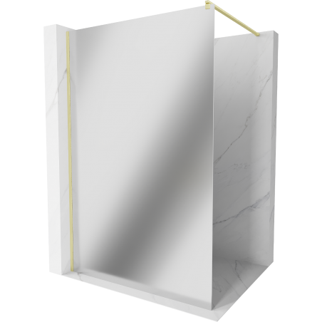 Mexen Kioto zuhanyfal Walk-in 110 x 200 cm, tükör 8 mm, arany kefe - 800-110-101-55-50