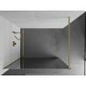 Mexen Kioto Walk-in zuhanyfal 130 x 200 cm, tükör 8 mm, arany kefélt - 800-130-101-55-50