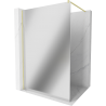 Mexen Kioto Walk-in zuhanyfal 130 x 200 cm, tükör 8 mm, arany kefélt - 800-130-101-55-50
