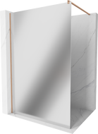 Mexen Kioto perete de duș Walk-in 70 x 200 cm, oglindă 8 mm, cupru periat - 800-070-101-65-50