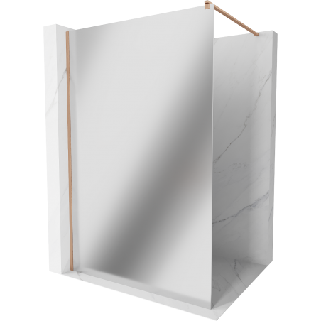 Mexen Kioto zuhanyfal Walk-in 110 x 200 cm, tükör 8 mm, kefélt réz - 800-110-101-65-50