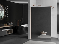Mexen Kioto perete de duș Walk-in 140 x 200 cm, oglindă 8 mm, cupru periat - 800-140-101-65-50