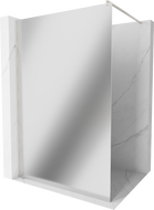Mexen Kioto perete de duș Walk-in 80 x 200 cm, oglindă 8 mm, nichel periat - 800-080-101-97-50