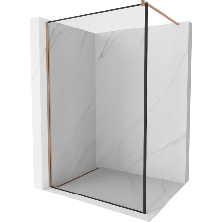 Mexen Kioto panou de duș Walk-in 60 x 200 cm, model negru 8 mm, cupru periat - 800-060-101-65-70