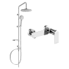 Mexen Carl set de duș montat pe perete cu platou de duș și baterie de duș Zero, crom - 71140240-00