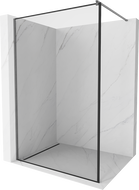 Mexen Kioto Walk-in zuhanyzófal 100 x 200 cm, fekete minta 8 mm, gun gray fémességgel - 800-100-101-66-70