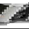 Mexen Kioto perete duș Walk-in 140 x 200 cm, model negru 8 mm, gun gray periat - 800-140-101-66-70