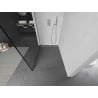 Mexen Kioto Walk-in zuhanyfal 90 x 200 cm, fekete keret 8 mm, matt nikkel - 800-090-101-97-70