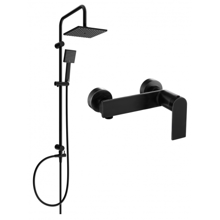 Mexen Zero Tord set de duș exterior cu duș de plafon și baterie de duș, negru - 71140200-70