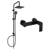 Mexen Zero Tord set de duș exterior cu duș de plafon și baterie de duș, negru - 71140200-70