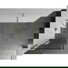 Mexen Kioto Walk-in zuhanyfal 80 x 200 cm, fekete rács 8 mm, arany kefehúzott - 800-080-101-55-77