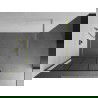 Mexen Kioto perete de duș Walk-in 100 x 200 cm, grilaj negru 8 mm, auriu periat - 800-100-101-55-77