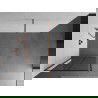 Mexen Kioto Walk-in zuhanyfal 70 x 200 cm, fekete minta 8 mm, csiszolt réz - 800-070-101-65-77